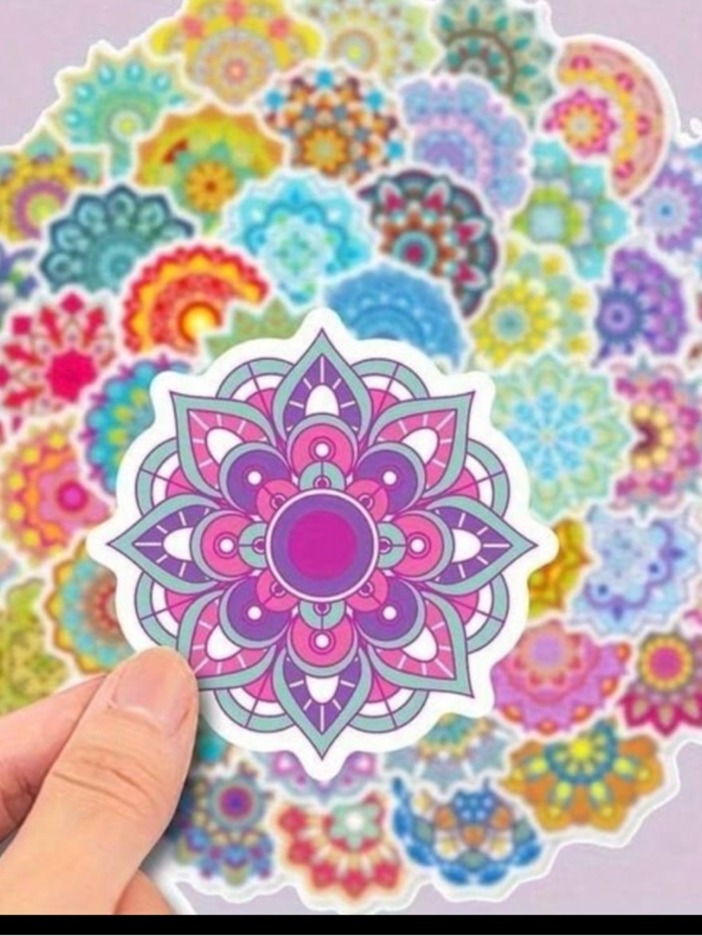 New! Colorful Mandala Decorative Stickers Set of 25 Individual Stickers